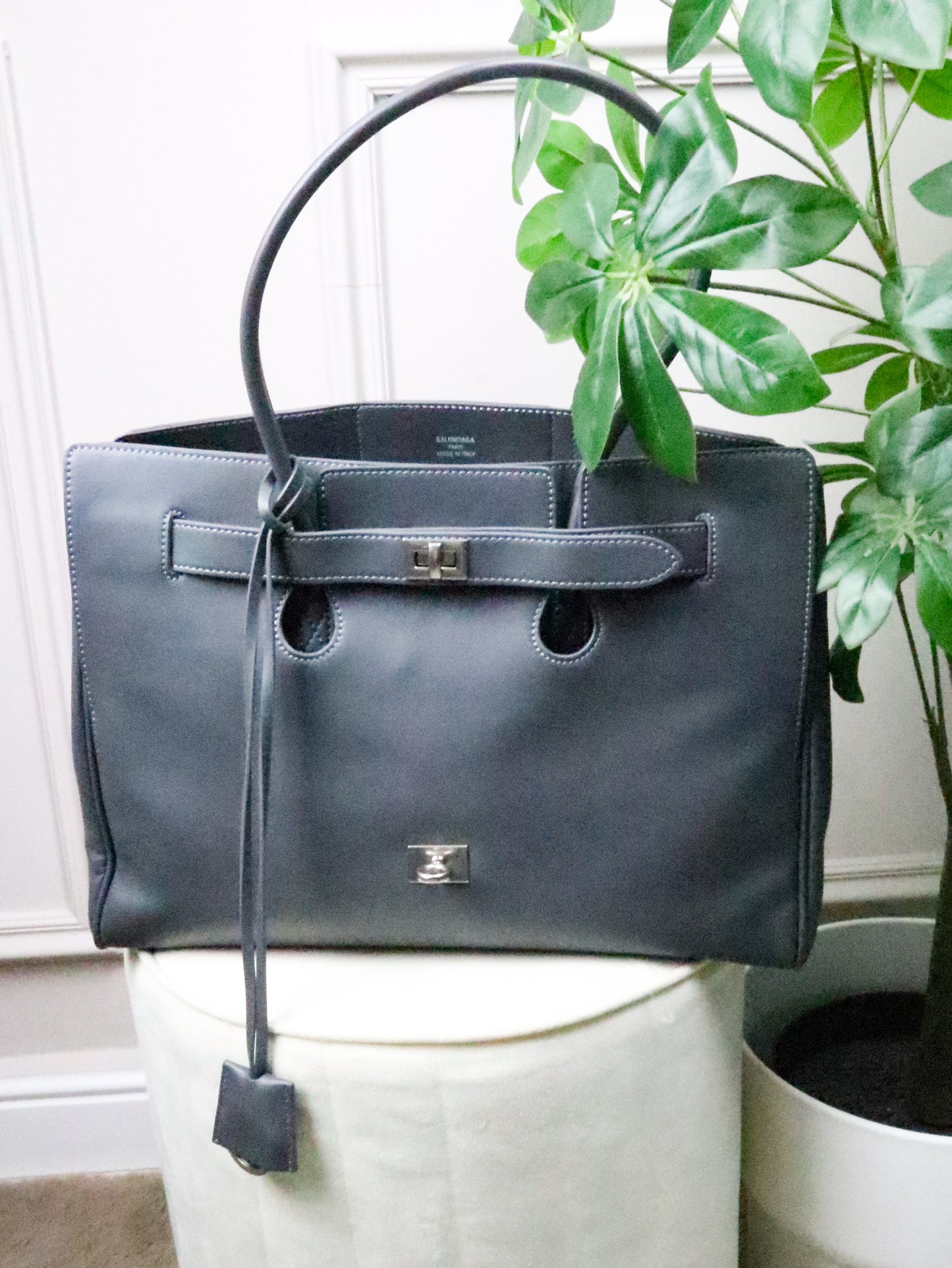 BALENCIAGA Borsa Bel Air mini Shoulder grigio antracite