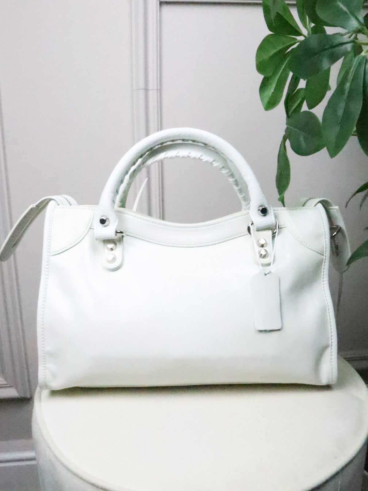 BALENCIAGA Borsa City bianca