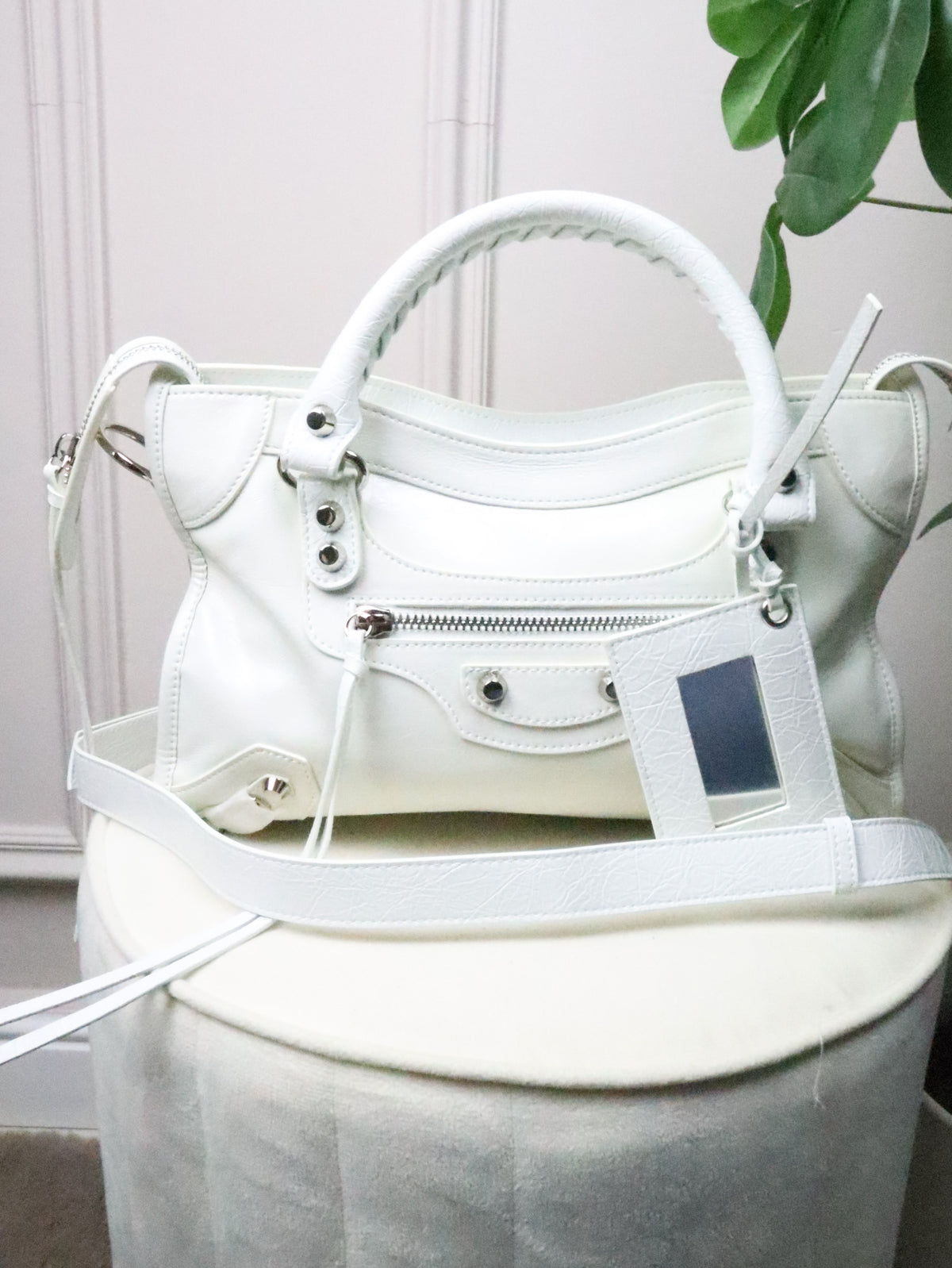 BALENCIAGA Borsa City bianca