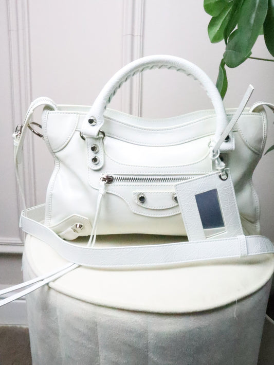 BALENCIAGA Borsa City bianca