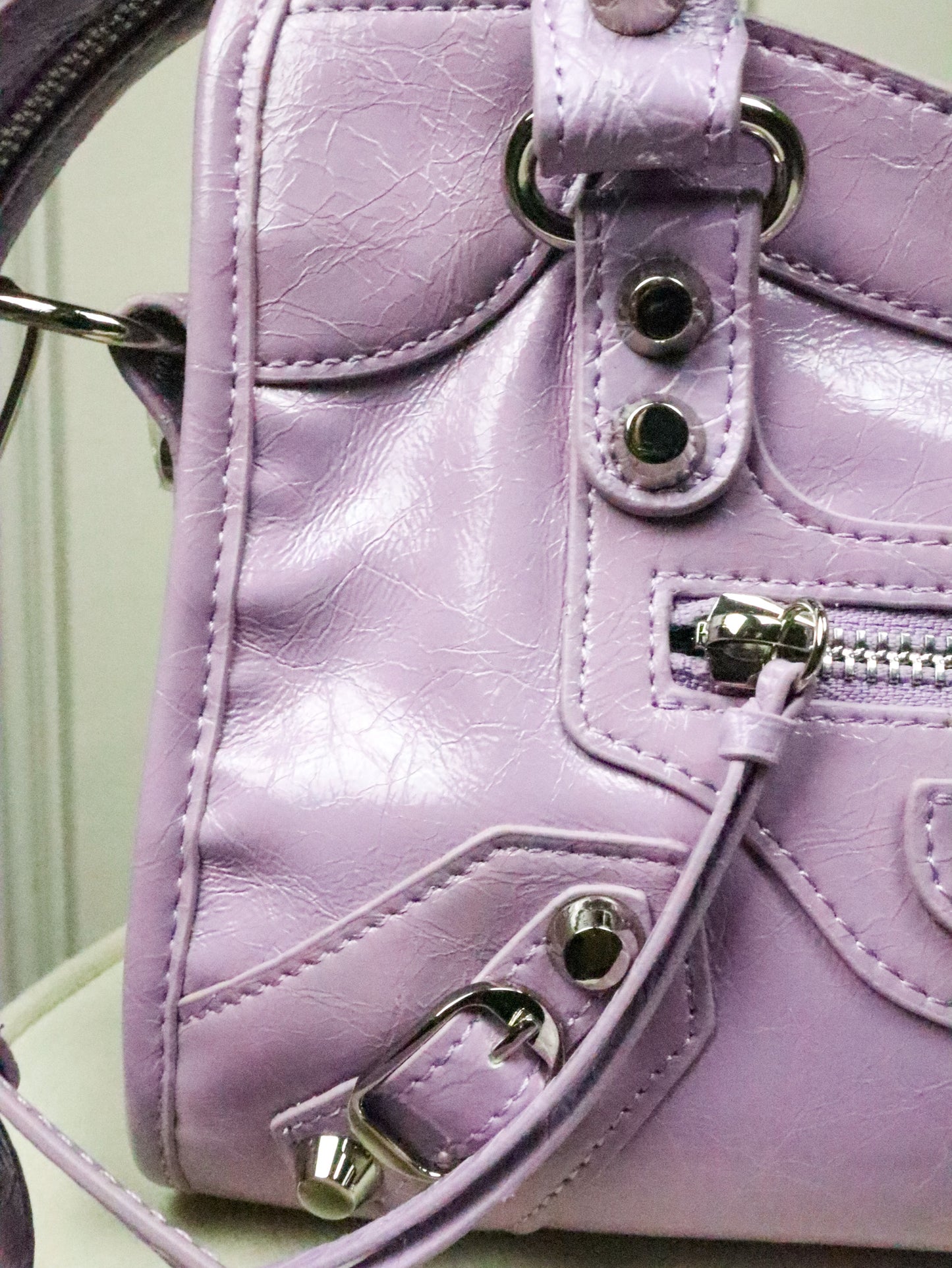 BALENCIAGA Borsa City glicine