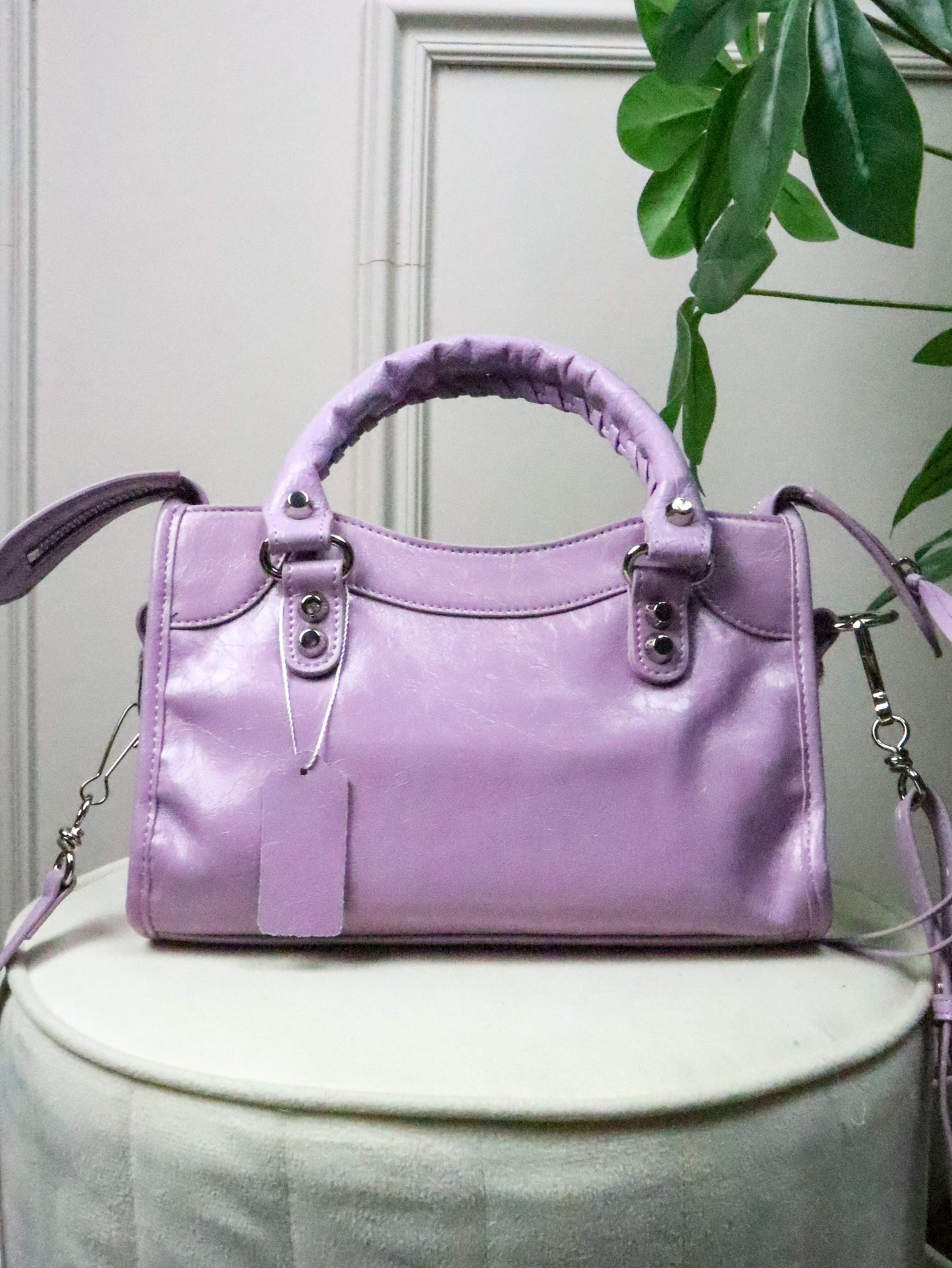 BALENCIAGA Borsa City glicine