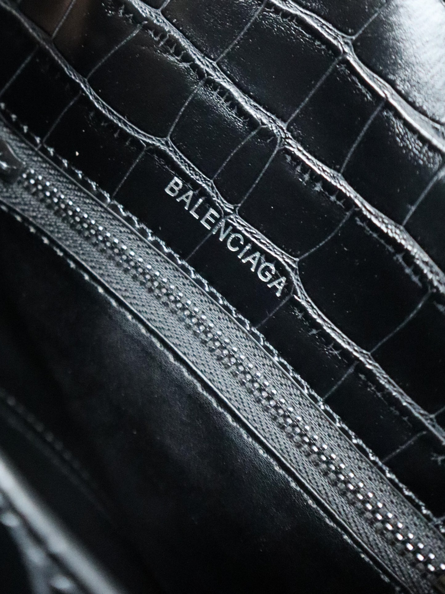 BALENCIAGA Borsa Hourglass XS  tartarugata nera