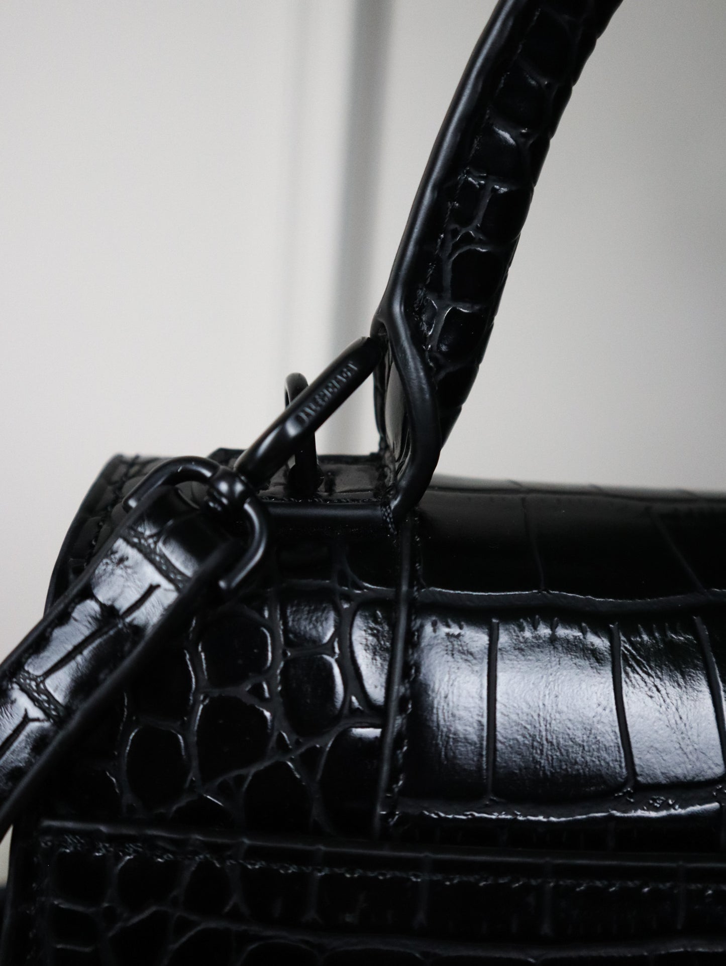 BALENCIAGA Borsa Hourglass XS  tartarugata nera