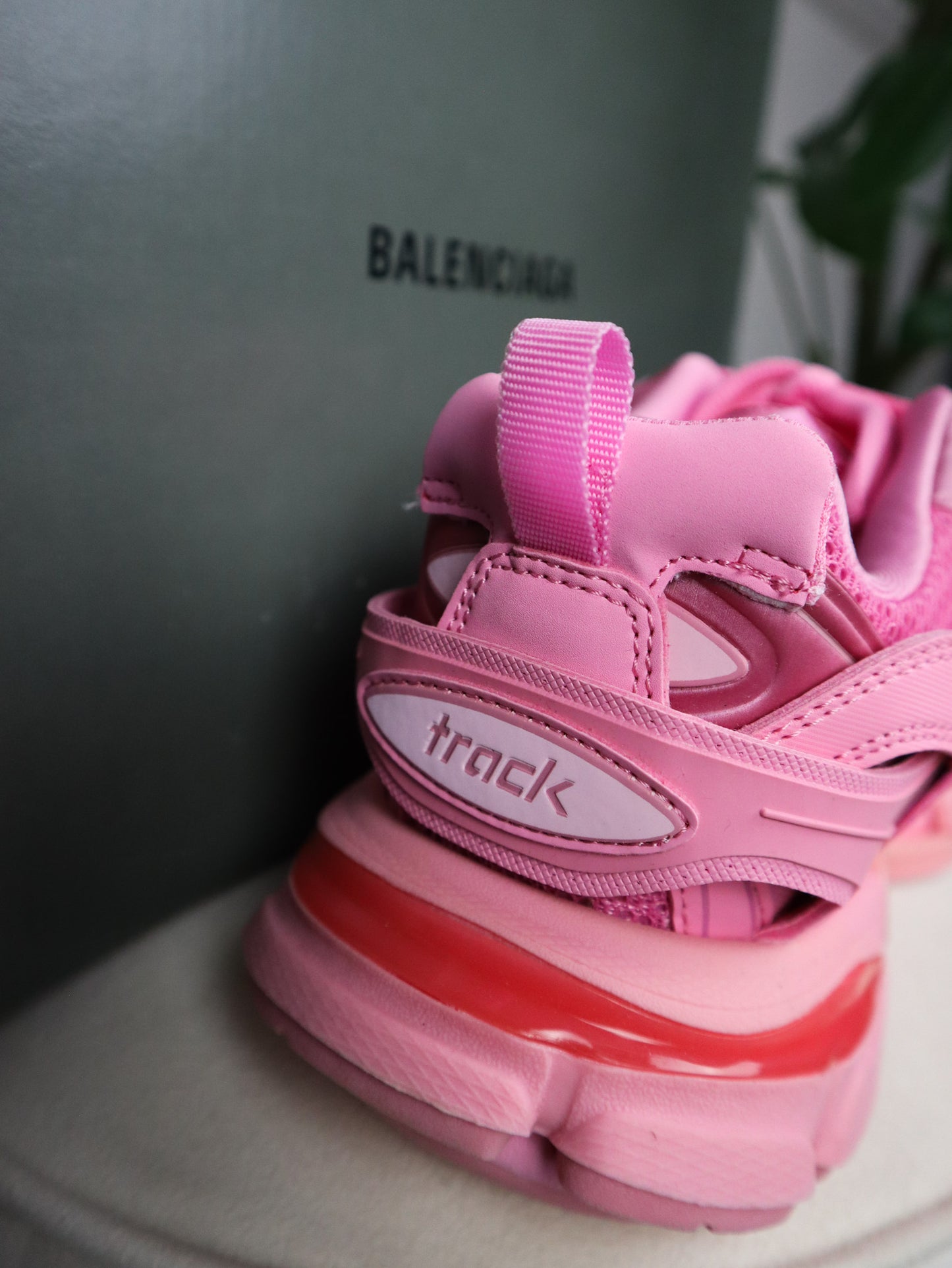 BALENCIAGA Sneakers track in poliuretano rosa