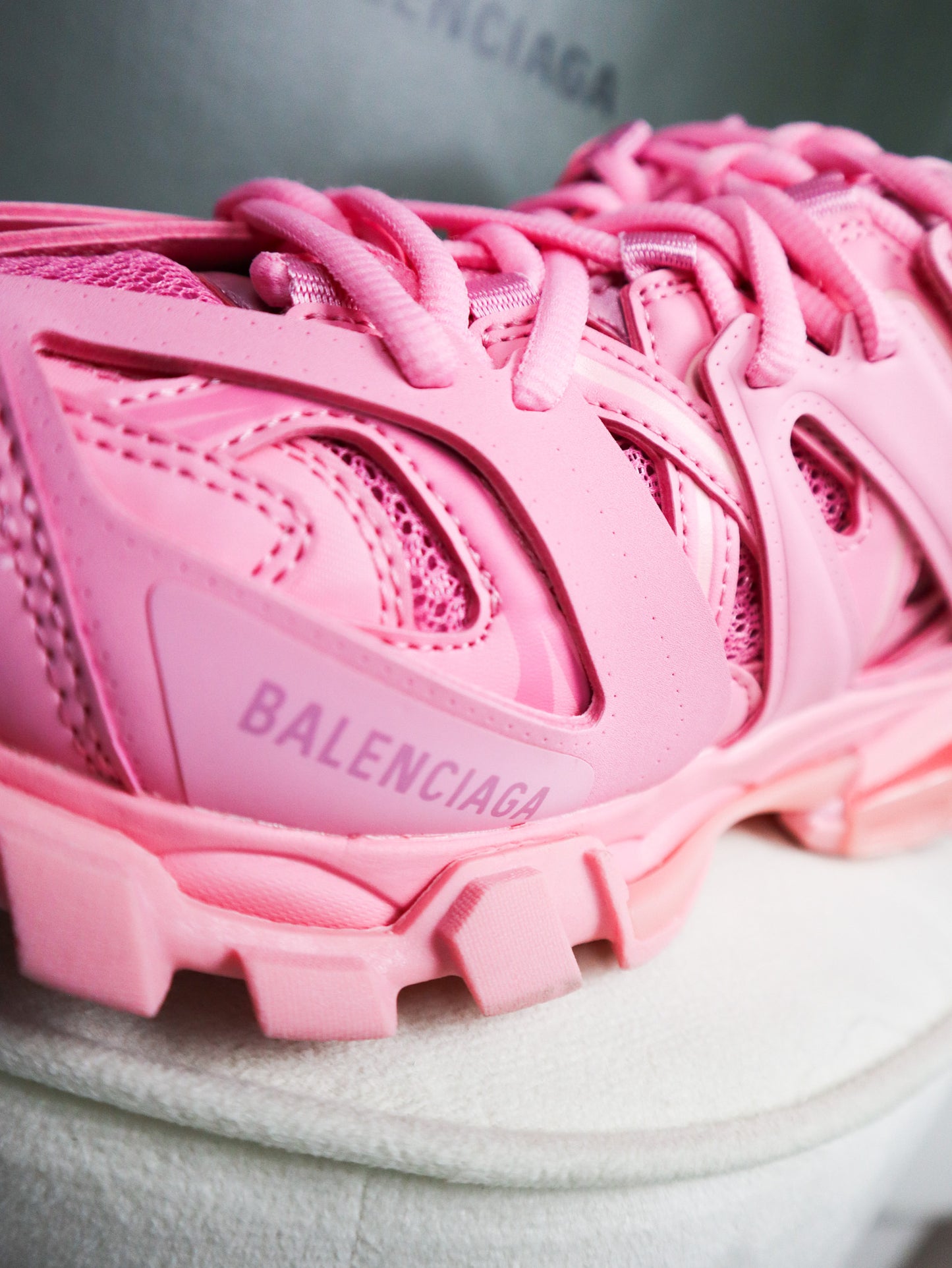 BALENCIAGA Sneakers track in poliuretano rosa