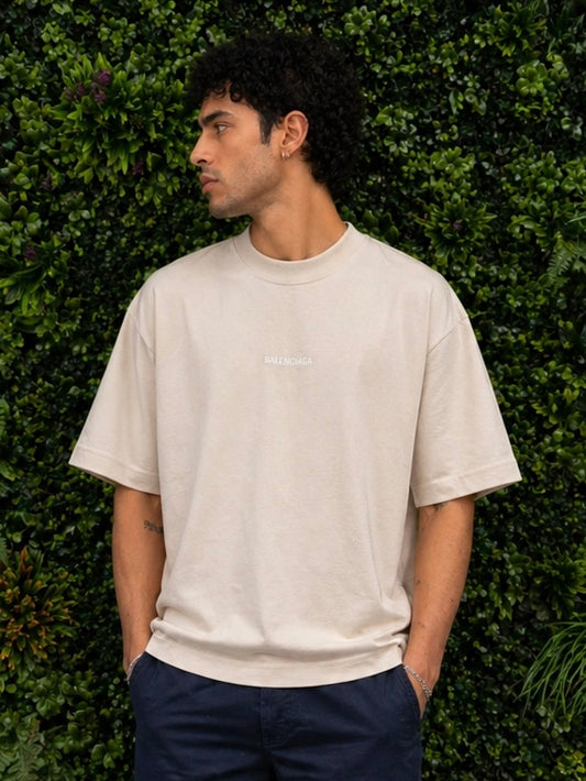 BALENCIAGA T-shirt Logo Medium Fit beige