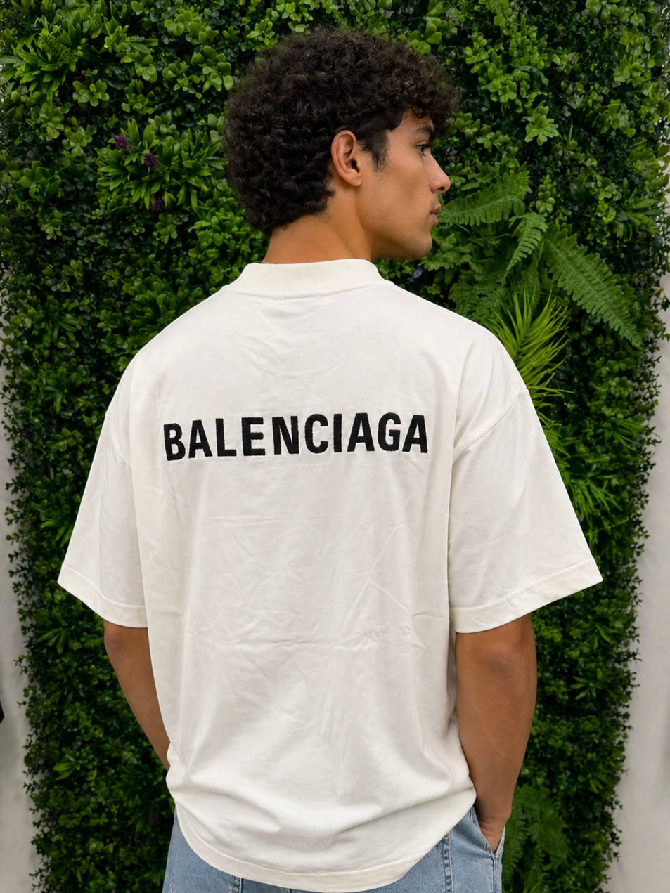 BALENCIAGA T-shirt Logo Medium Fit bianca