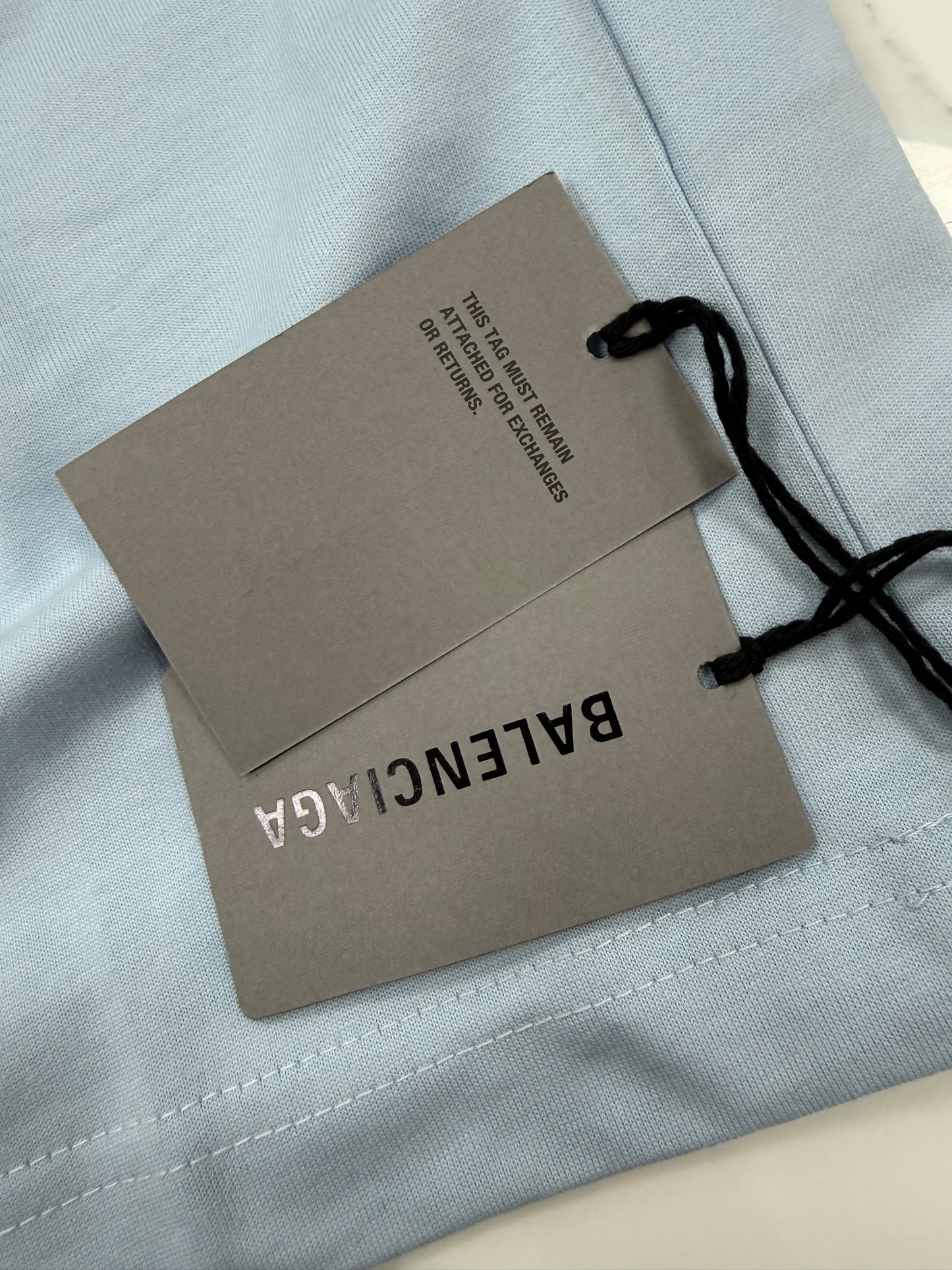 BALENCIAGA T-shirt Logo Medium Fit celeste