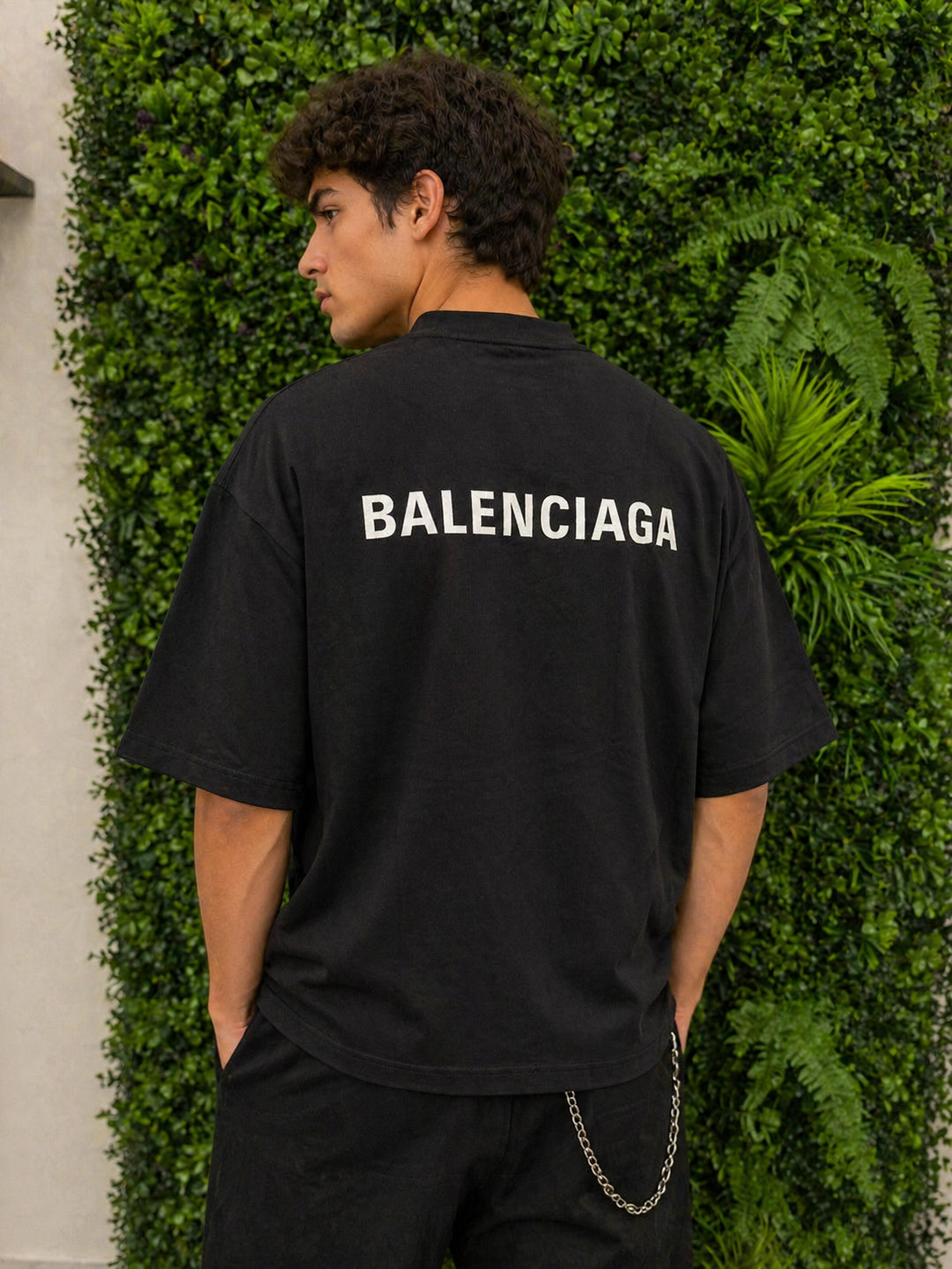 BALENCIAGA T-shirt Logo Medium Fit nera