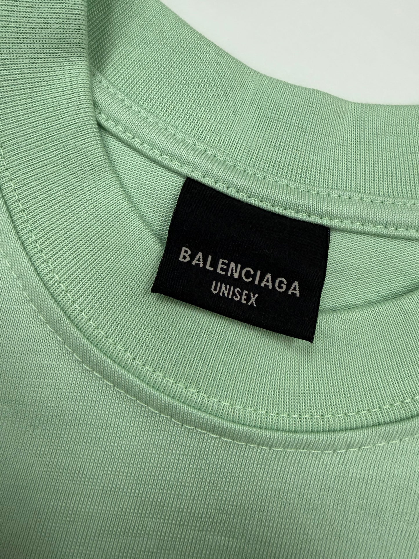 BALENCIAGA T-shirt Logo Medium Fit verde mela