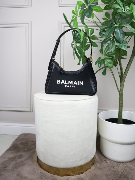 BALMAIN Borsa a spalla nera