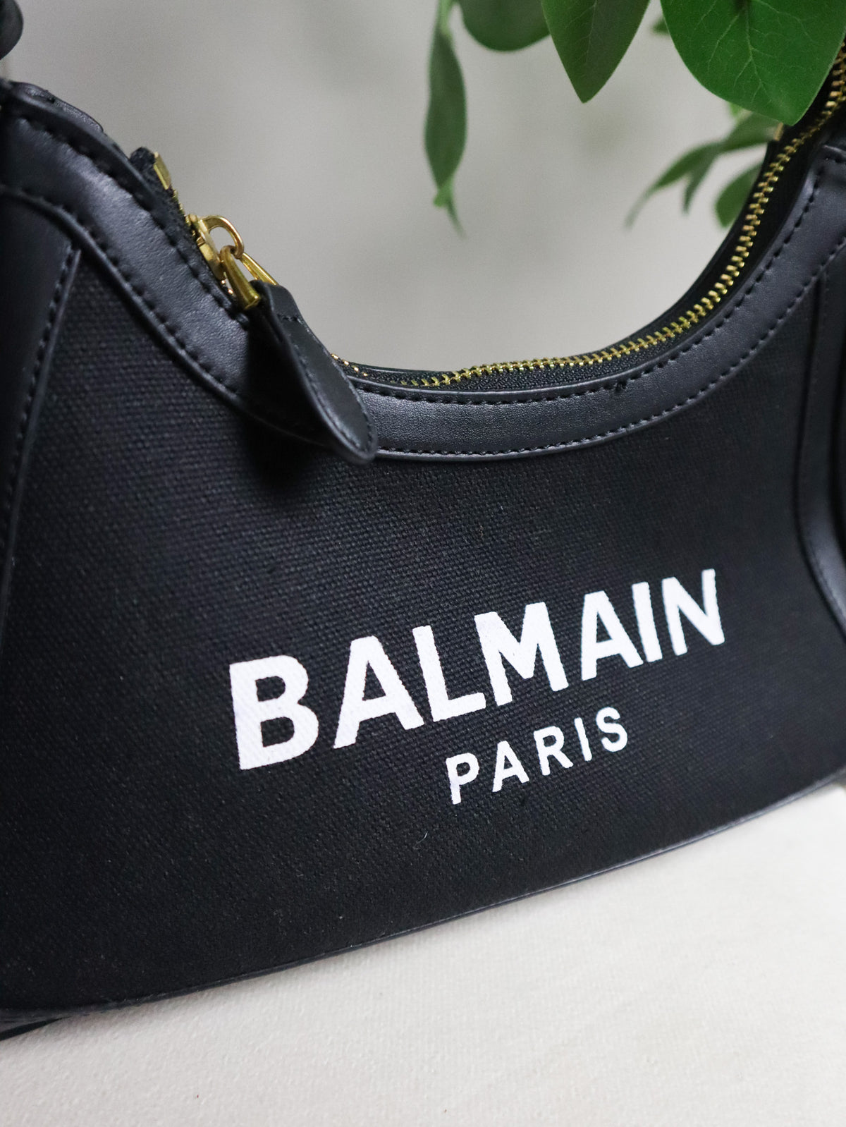 BALMAIN Borsa a spalla nera