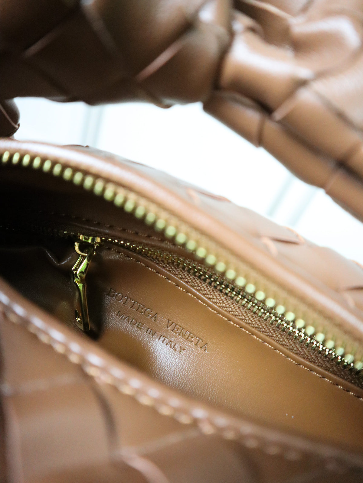 BOTTEGA VENETA Borsa Mini Jodie in pelle marrone