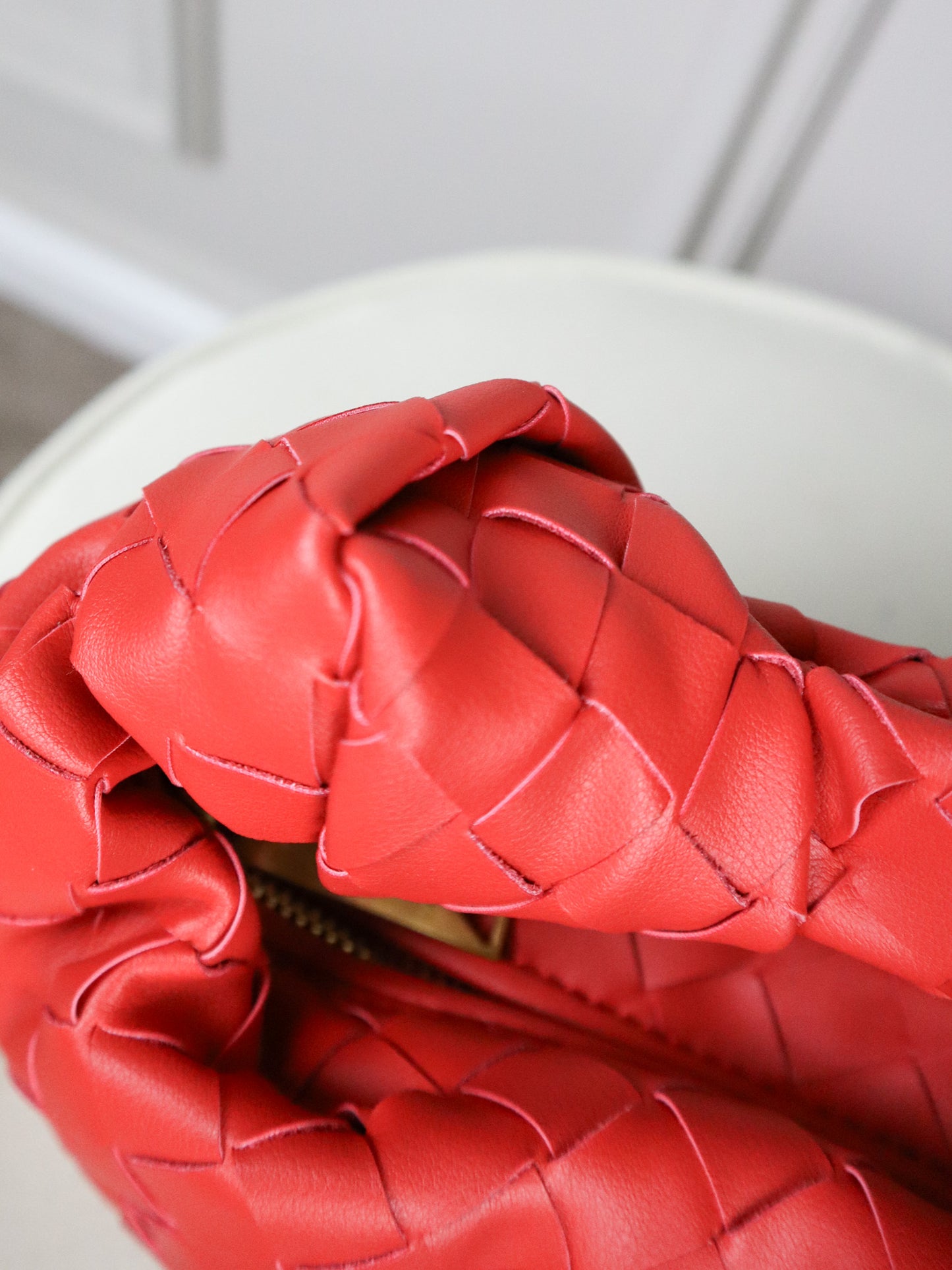 BOTTEGA VENETA Borsa Mini Jodie in pelle rossa