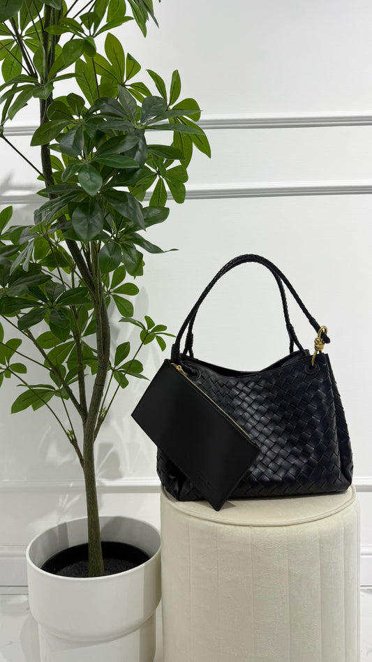 BOTTEGA VENETA Borsa Parachute grande nera