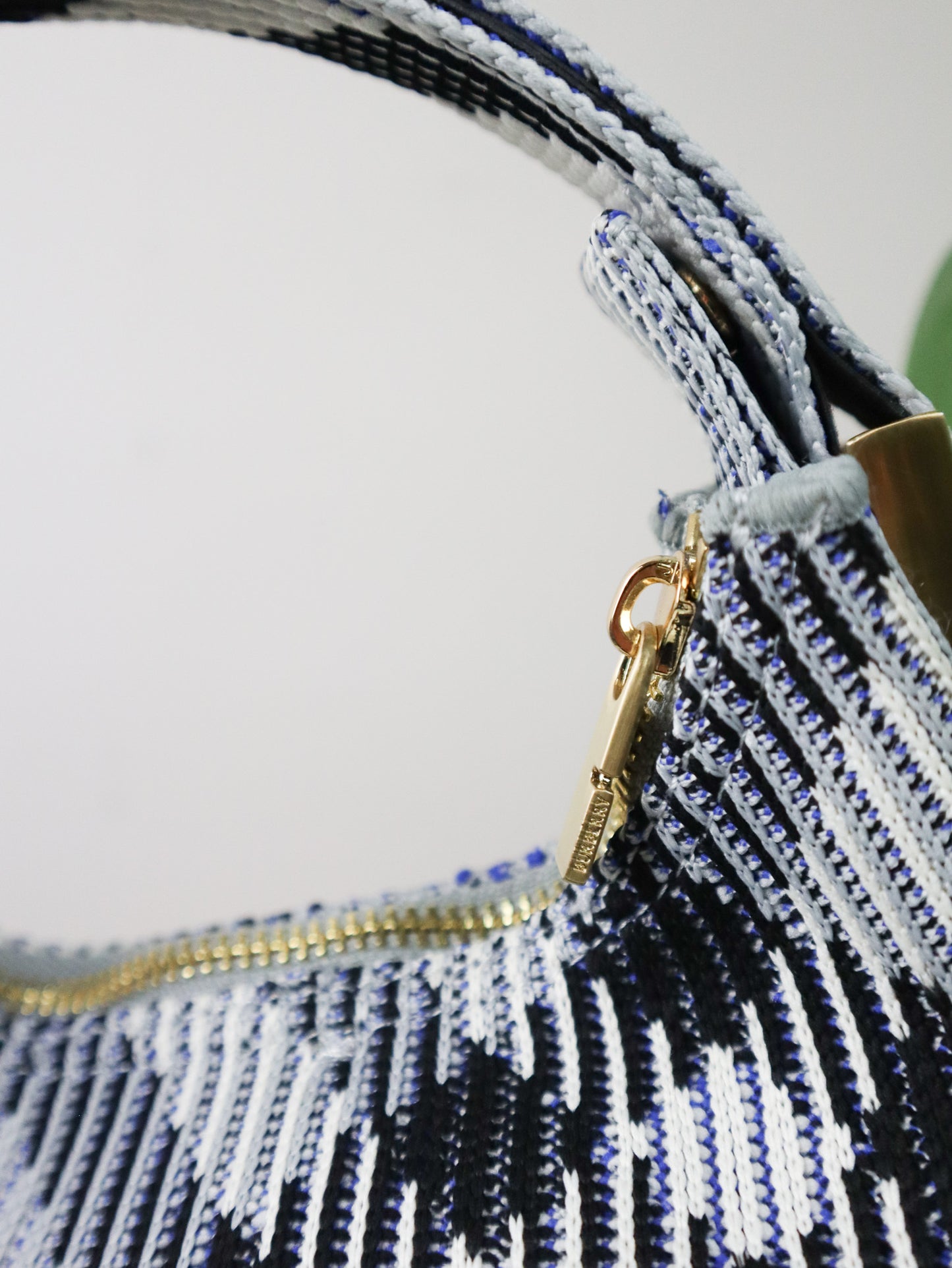 BURBERRY Borsa Tote Peg Mini a Quadri celeste