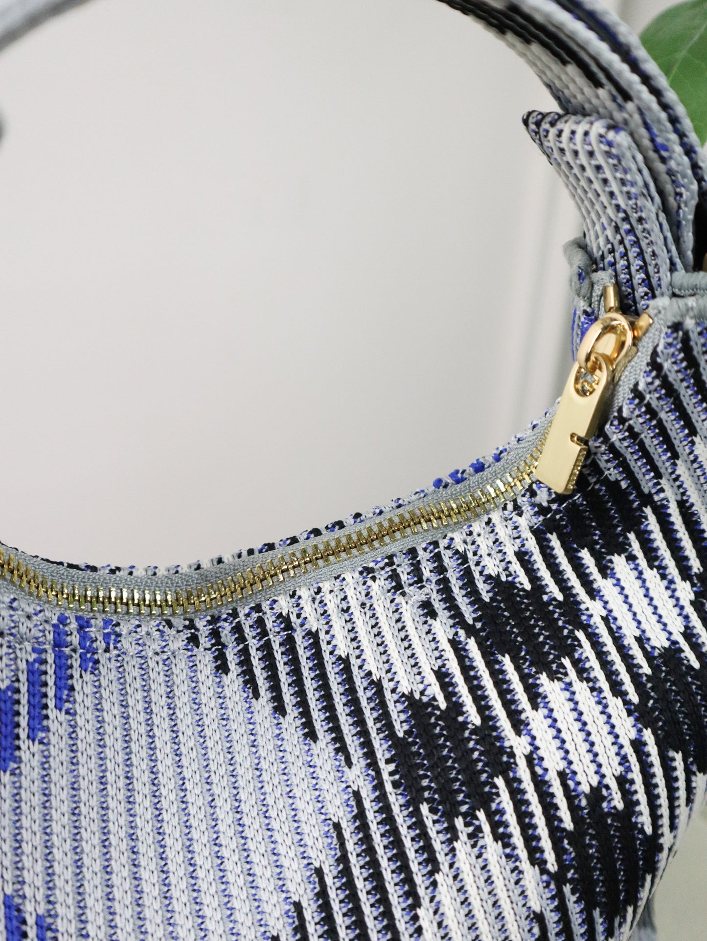 BURBERRY Borsa Tote Peg Mini a Quadri celeste