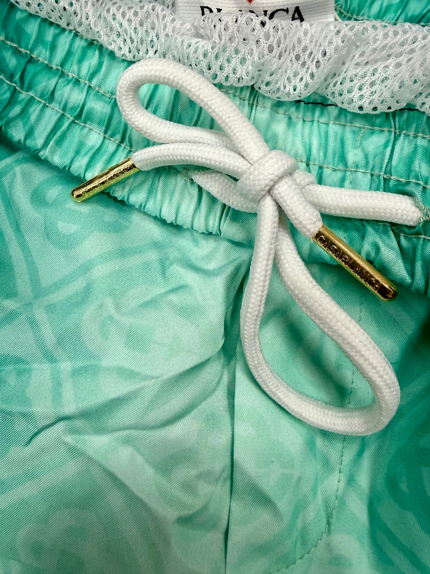CASABLANCA Costume Monogram Swim verde acqua