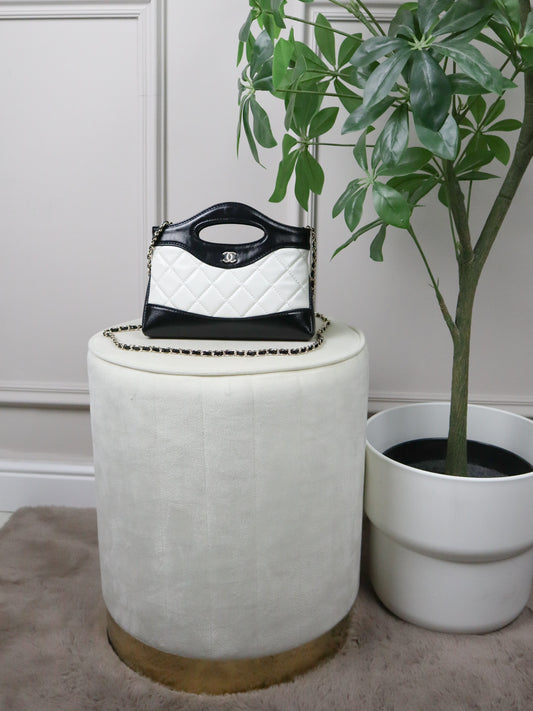 CHANEL Borsa Nano a spalla bianca