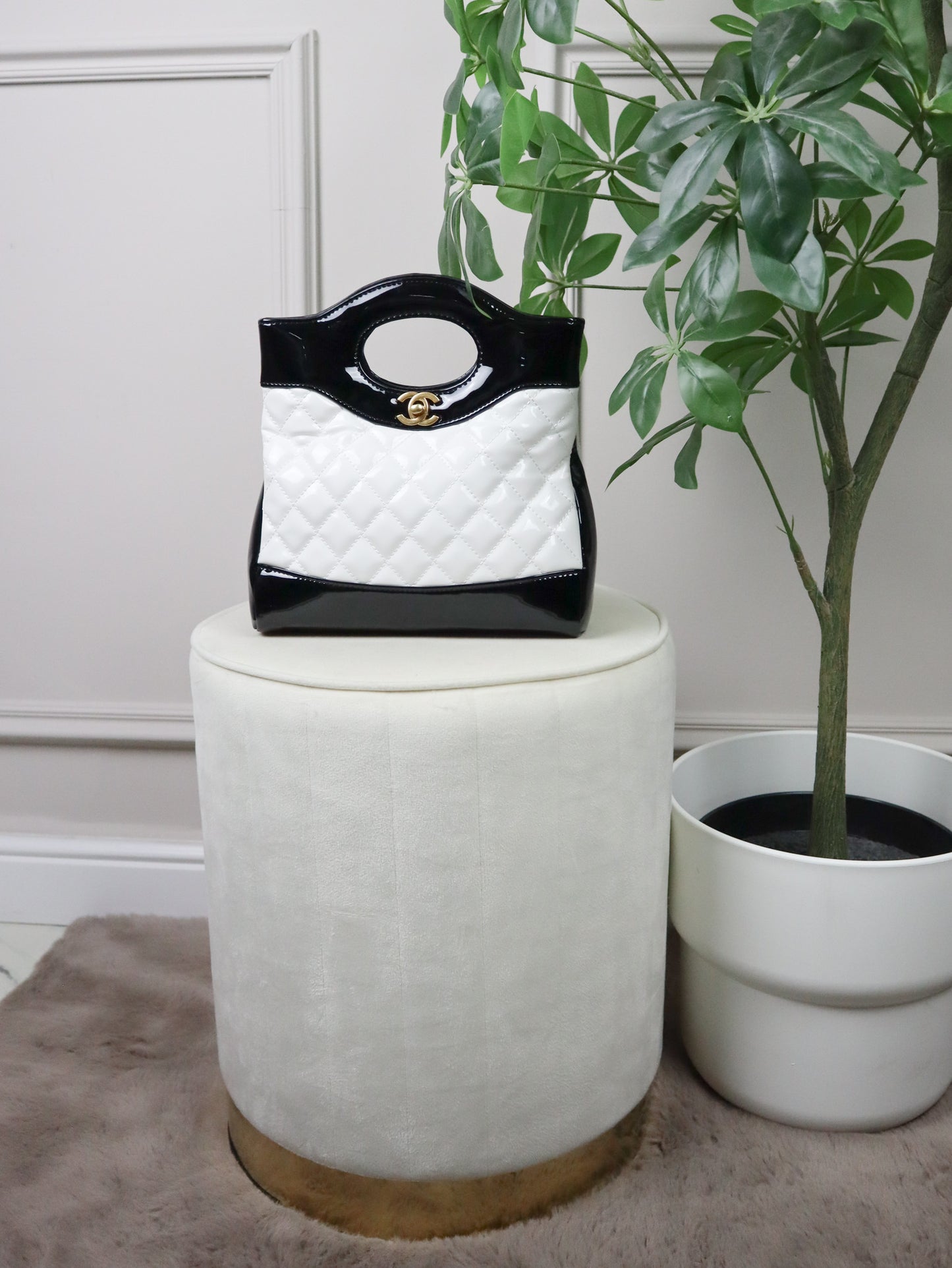 CHANEL Borsa a spalla bianca