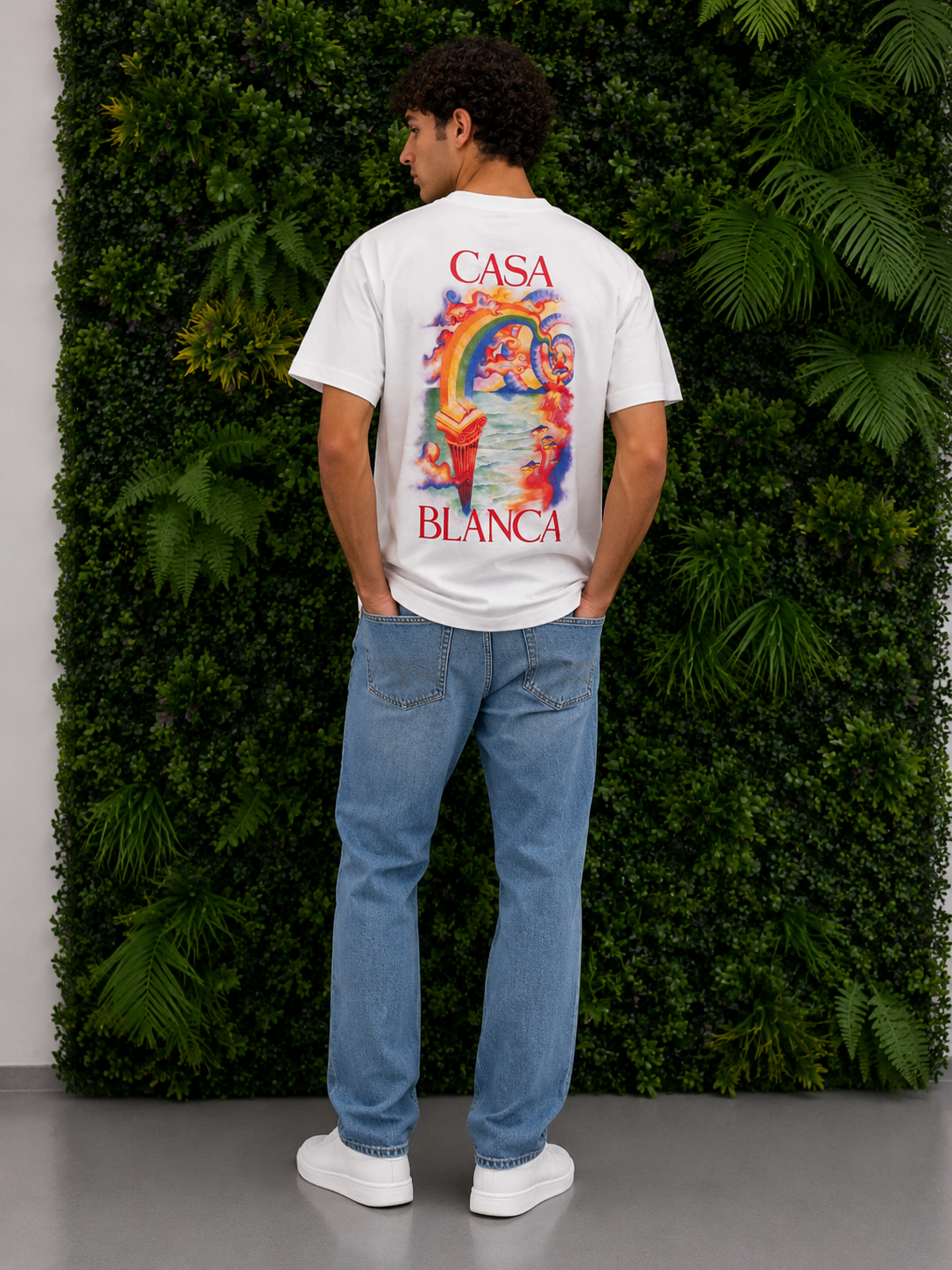 CASABLANCA T-Shirt Rainbow Graphic