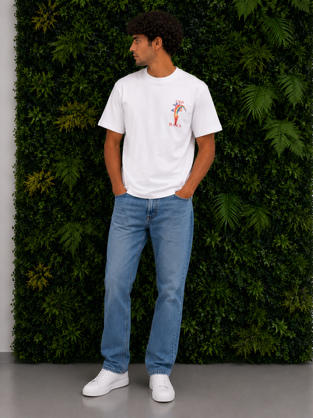 CASABLANCA T-Shirt Rainbow Graphic