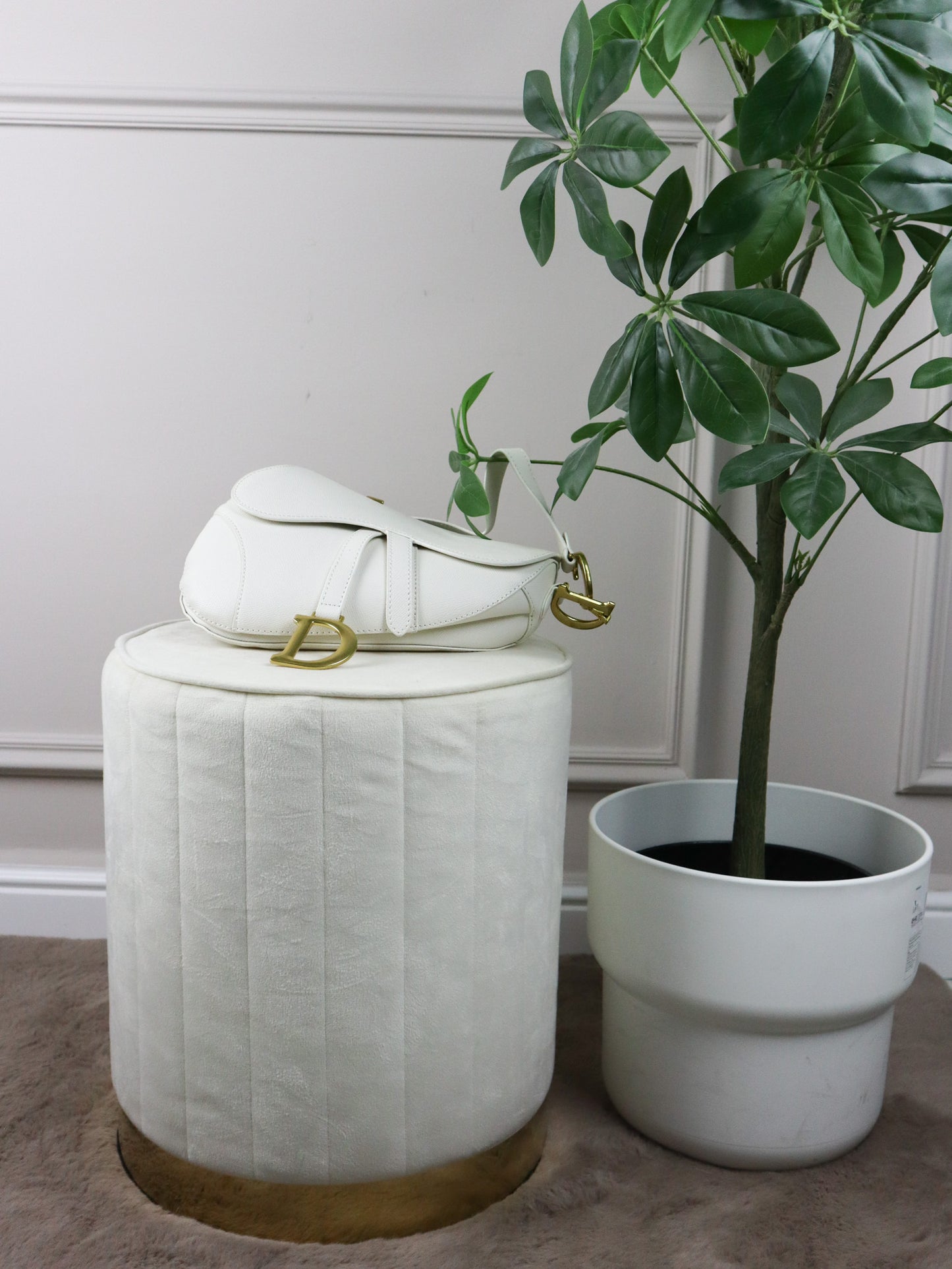 DIOR Borsa a tracolla Saddle bianca