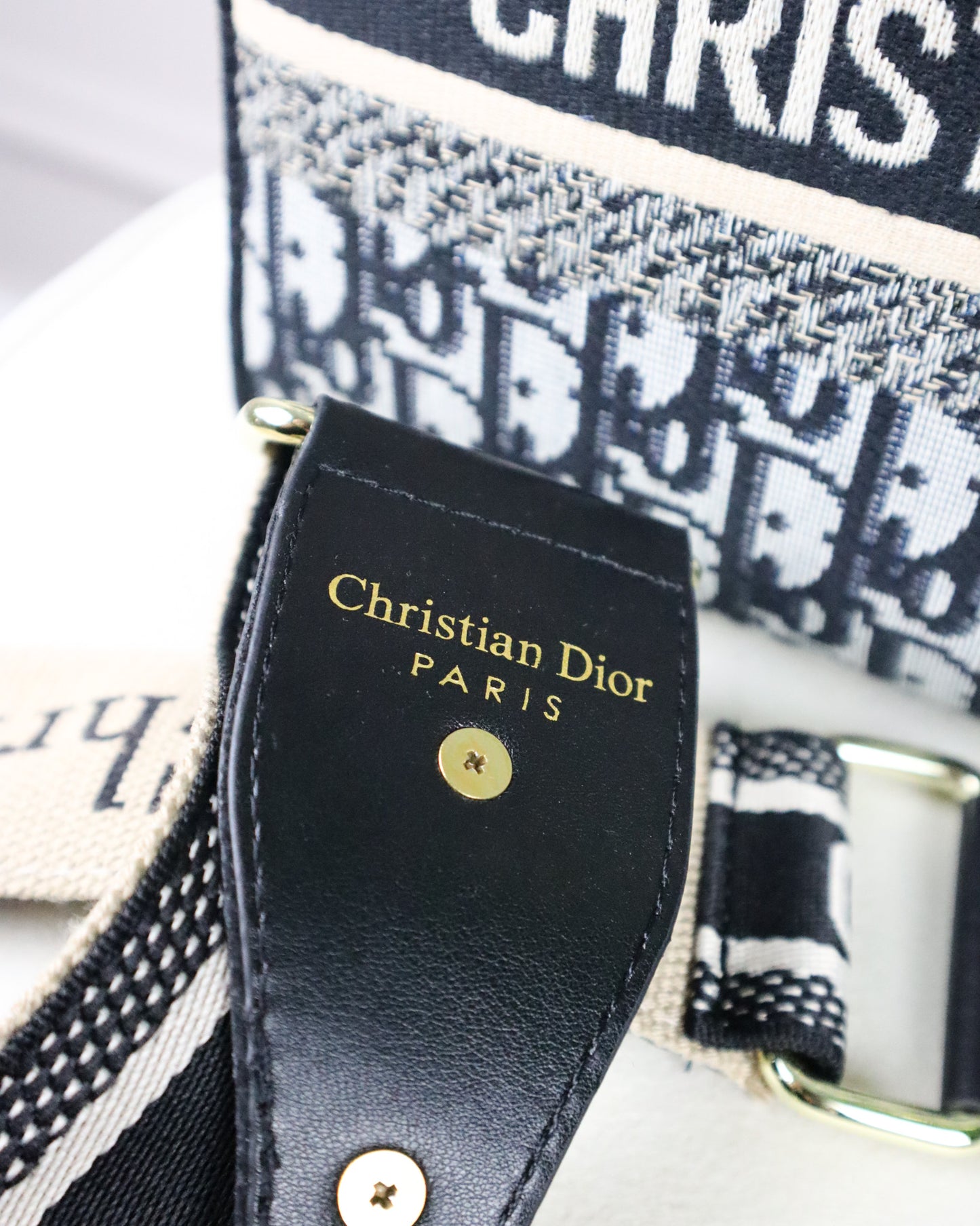 DIOR Borsa media Lady D-Lite Ricamo Plan de Paris nera