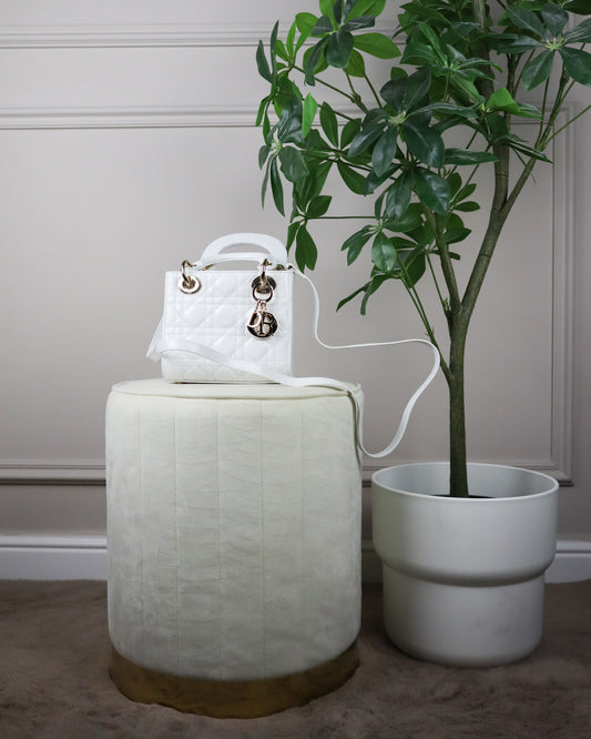 DIOR Borsa mini Lady bianca