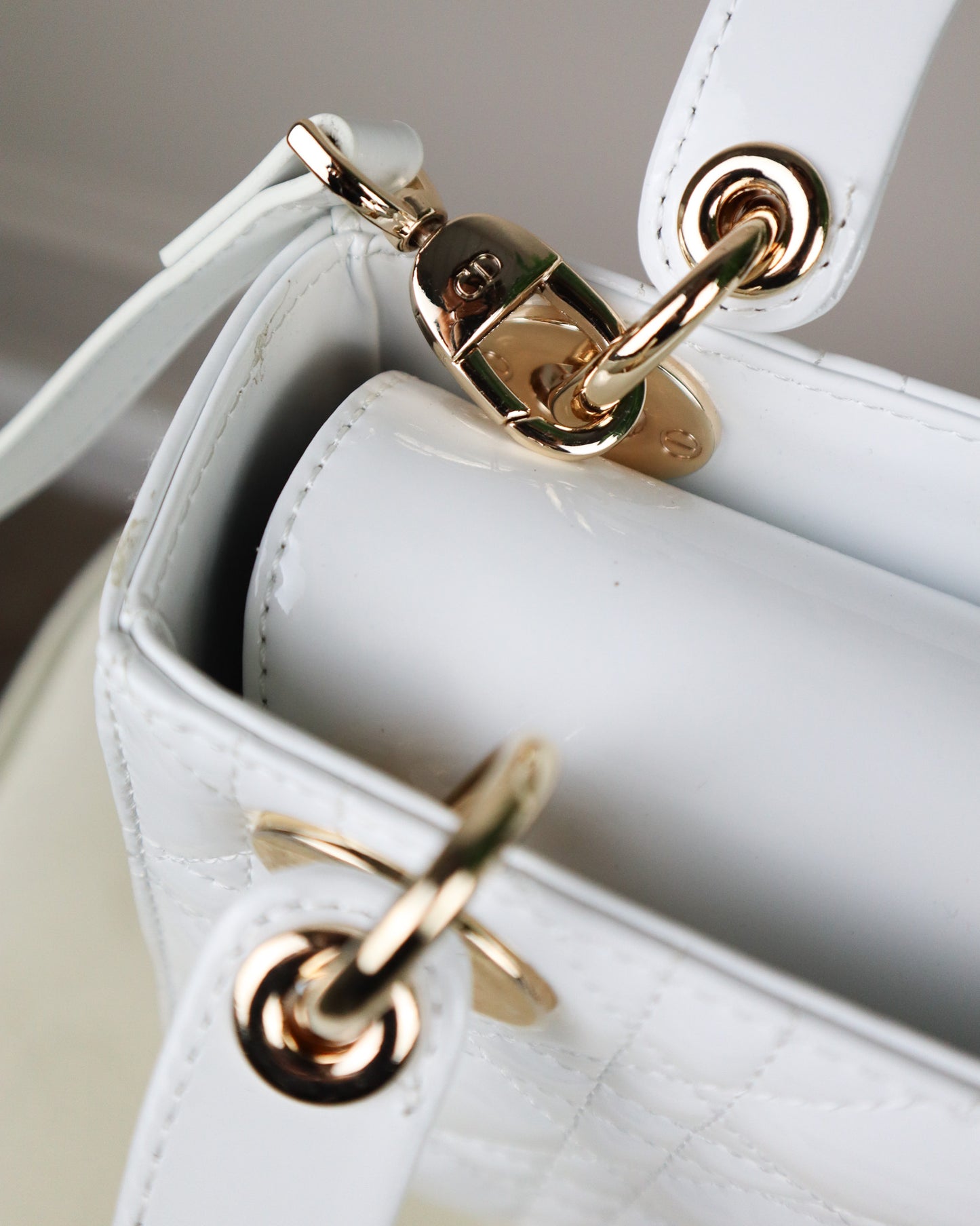 DIOR Borsa mini Lady bianca