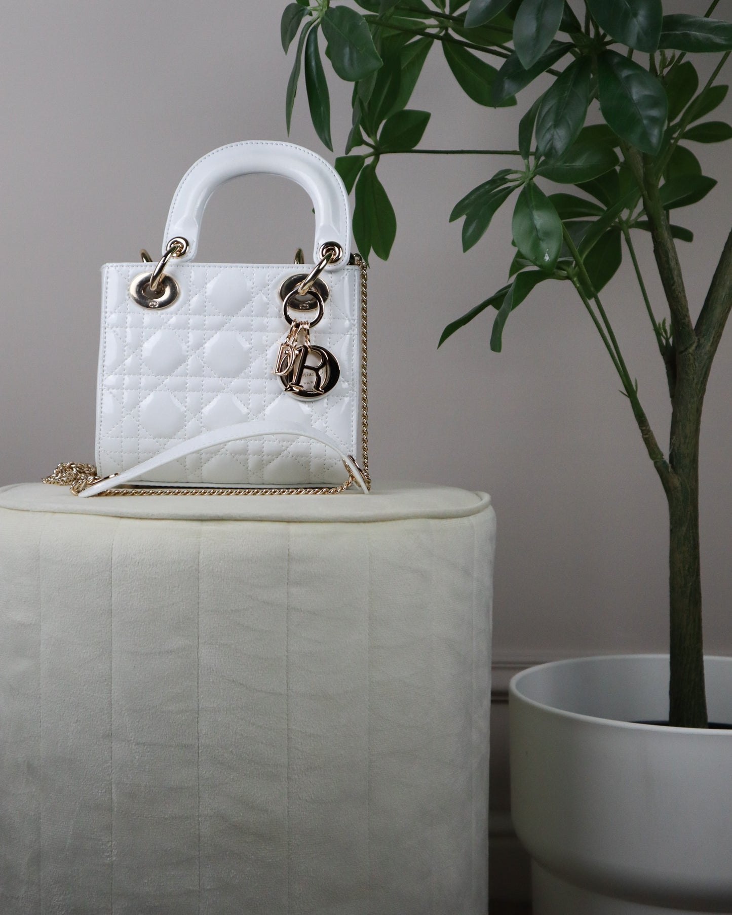 DIOR Borsa mini Lady bianca