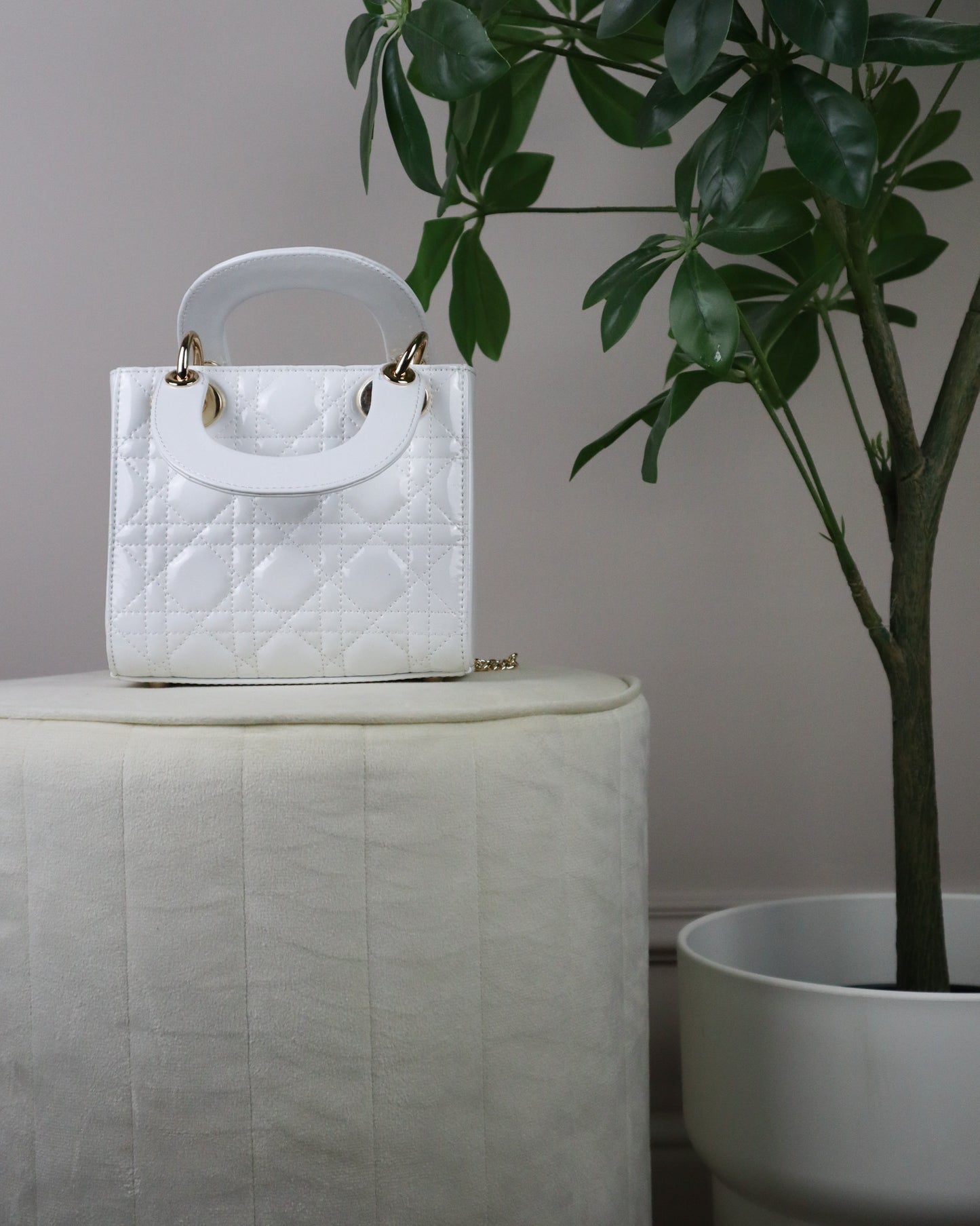 DIOR Borsa mini Lady bianca