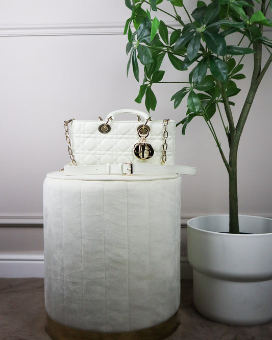 DIOR Borsa piccola Lady D-Joy bianca