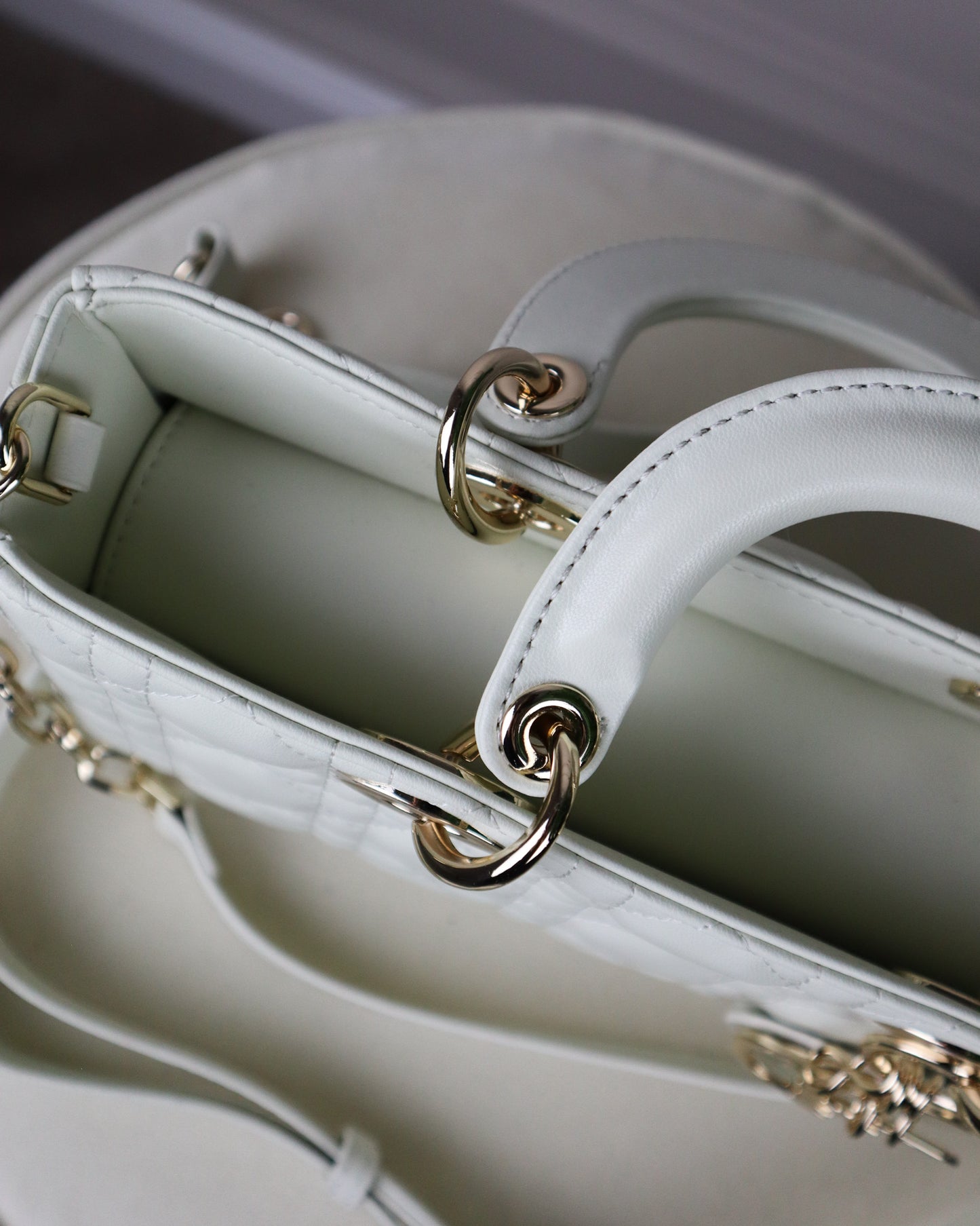 DIOR Borsa piccola Lady D-Joy bianca