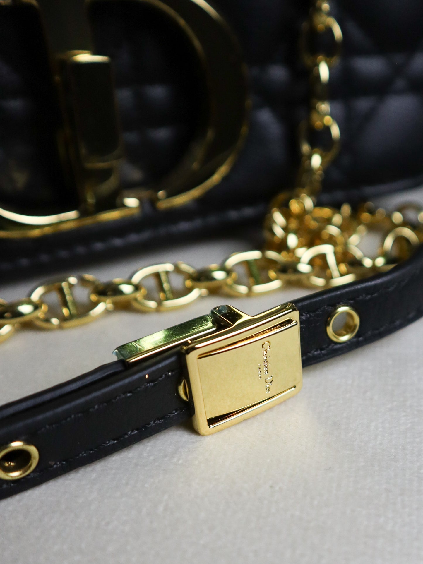 DIOR Borsa piccola Top Handle nera