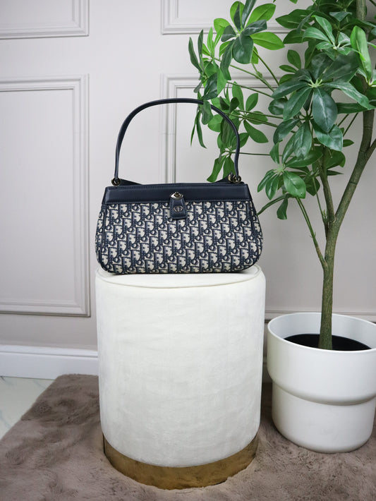 DIOR Oblique Key Bag blu