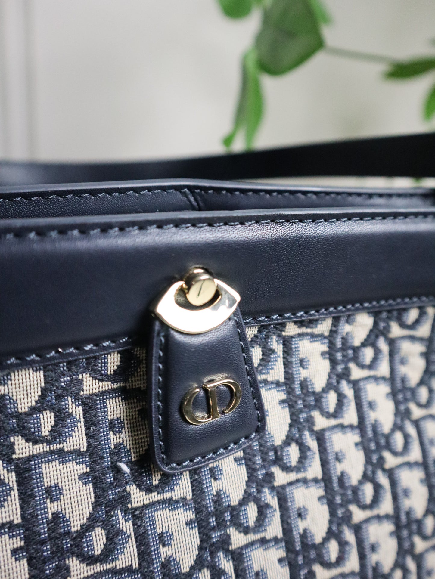 DIOR Oblique Key Bag blu
