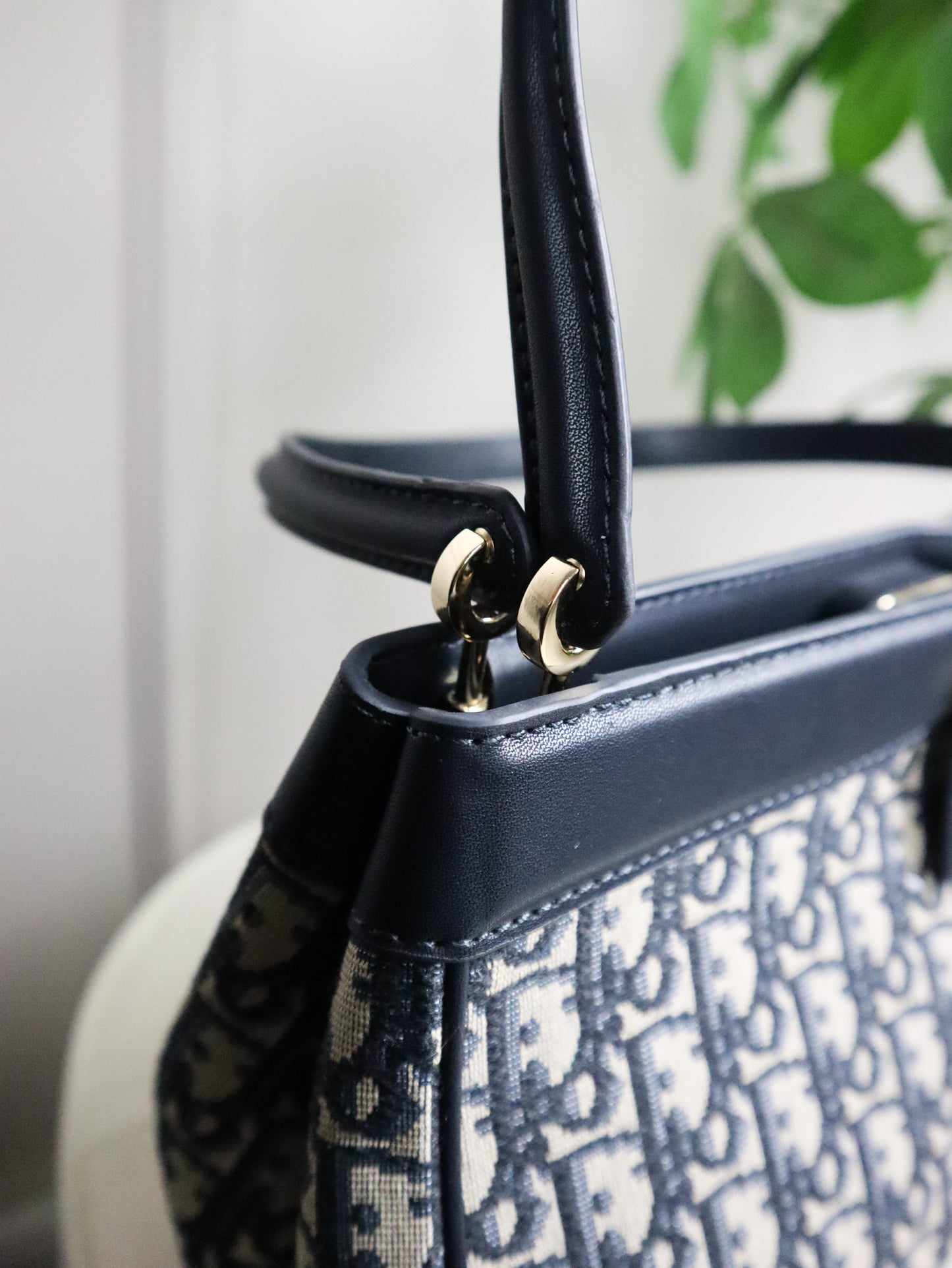 DIOR Oblique Key Bag blu