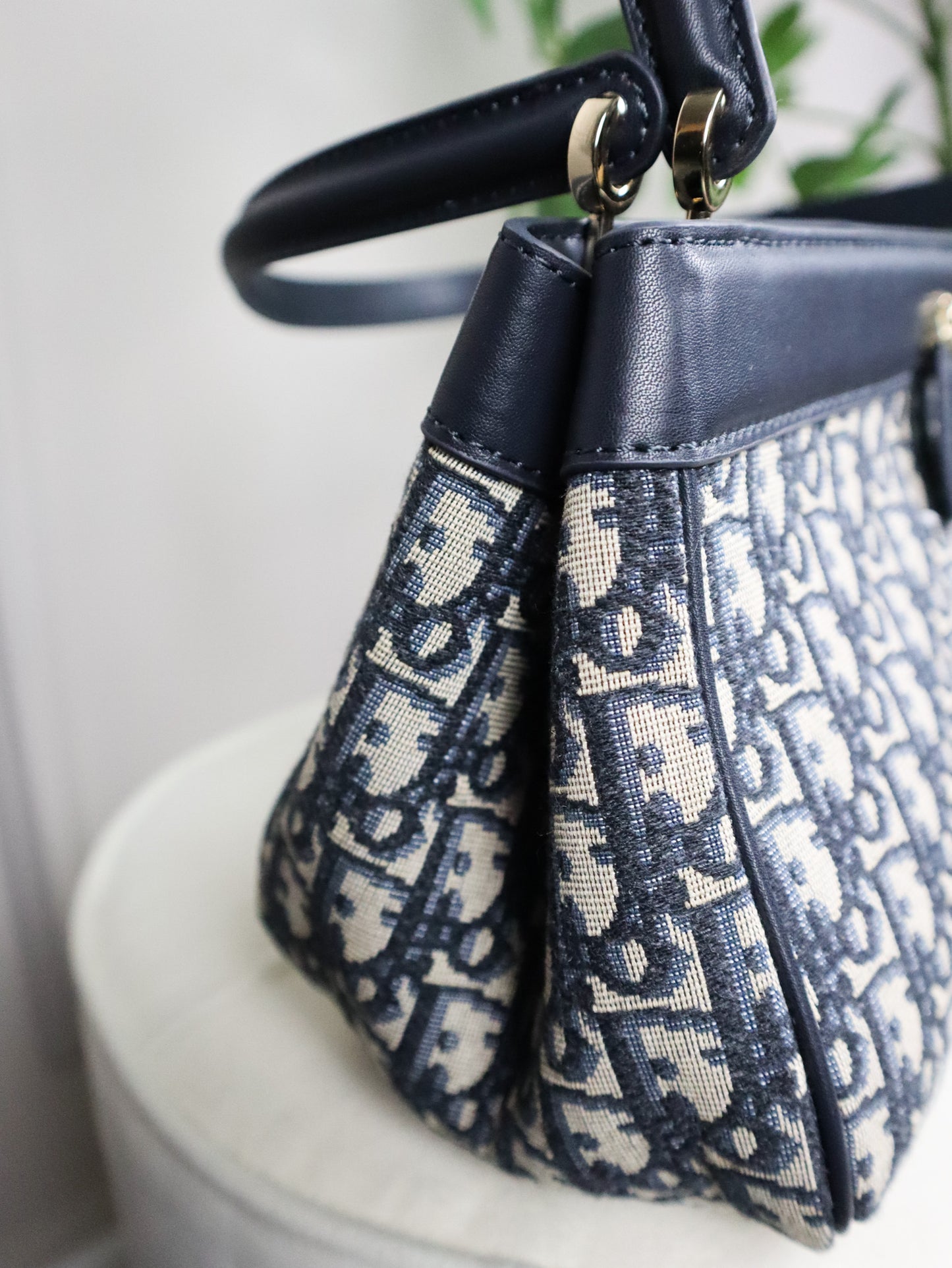 DIOR Oblique Key Bag blu