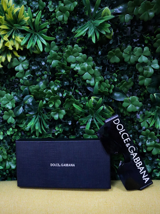 DOLCE & GABBANA Occhiali sole rettangolari geometrici neri