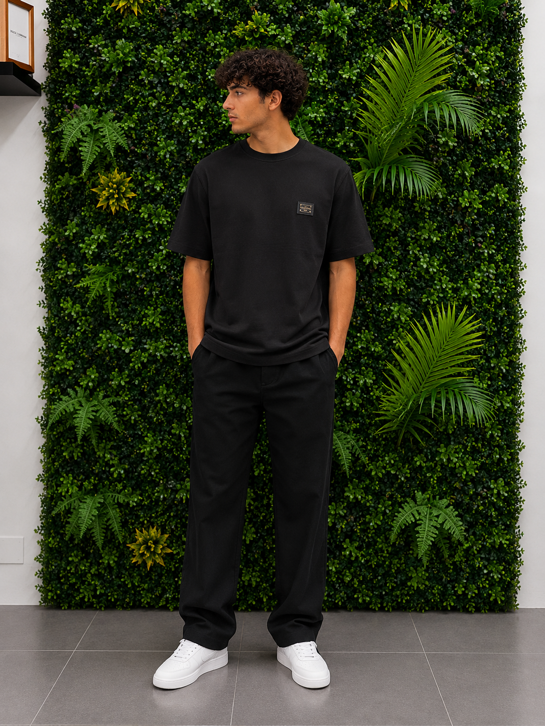 DOLCE&GABBANA Logo Plaque T-Shirt Black