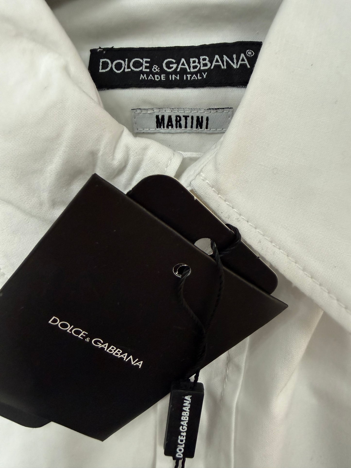 Dolce & Gabbana Camicia DG Logo Tape bianca