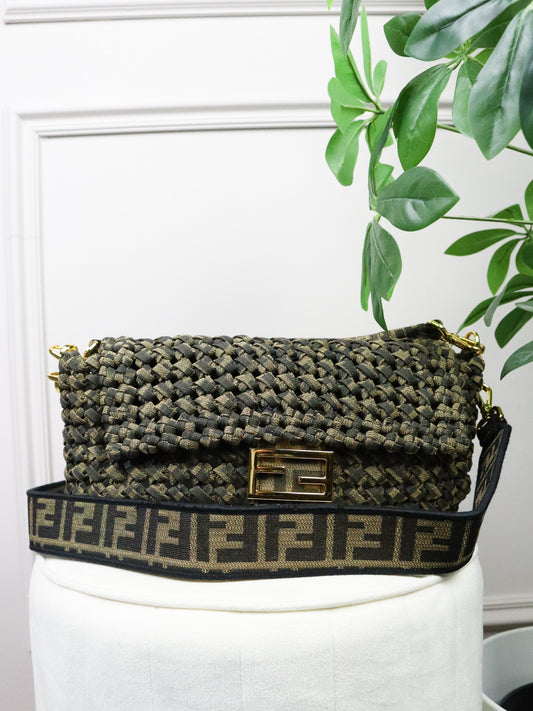 FENDI Borsa Baguette woven fabric