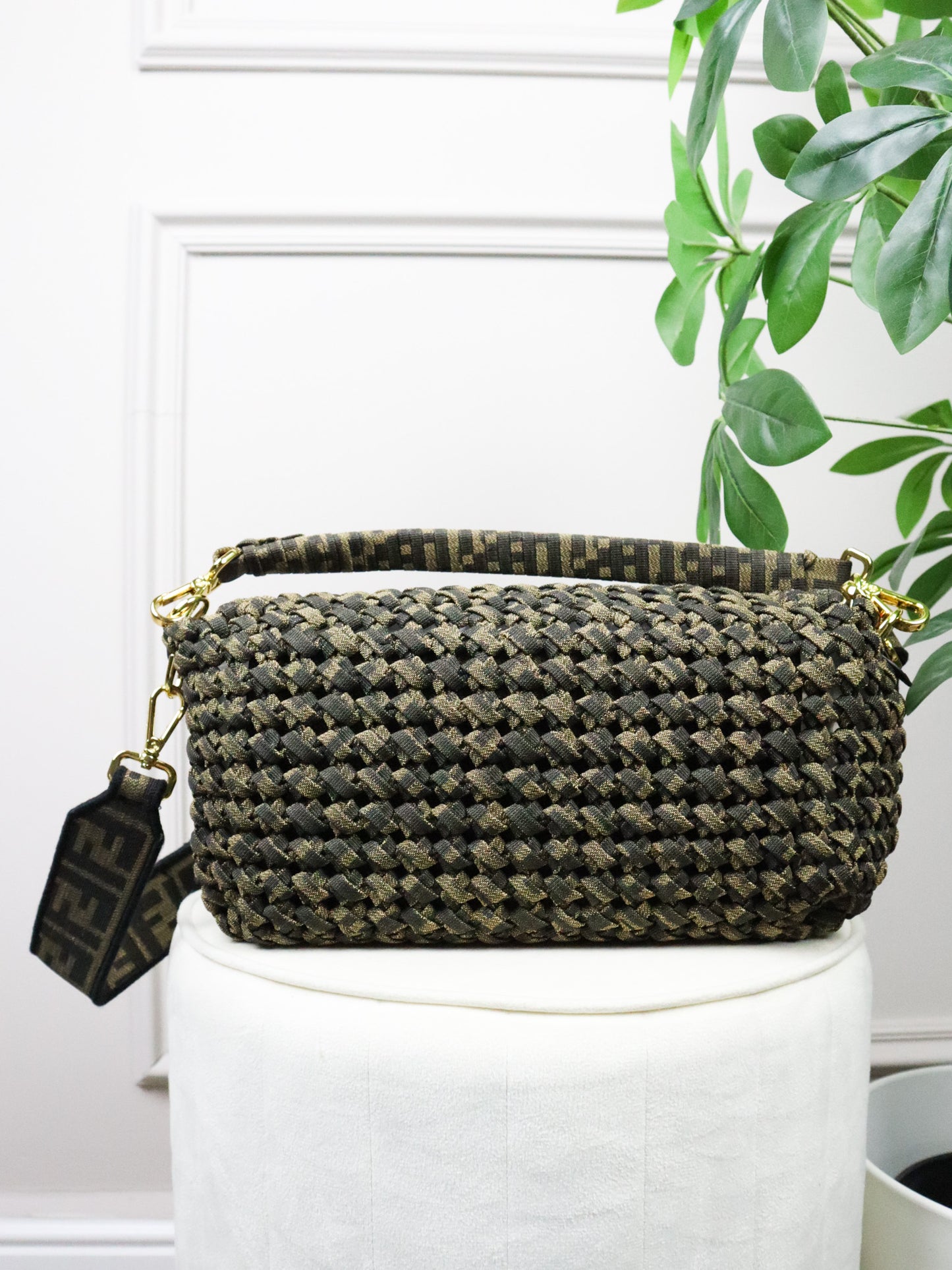 FENDI Borsa Baguette woven fabric