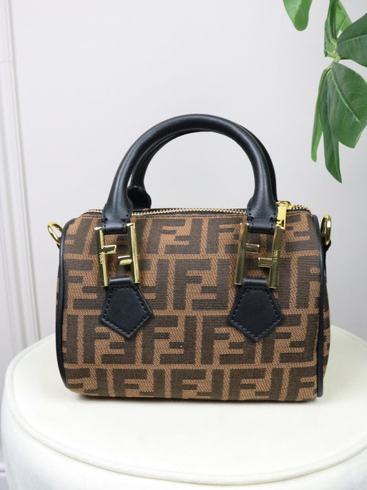 FENDI Borsa Zucca FF Mini Boston