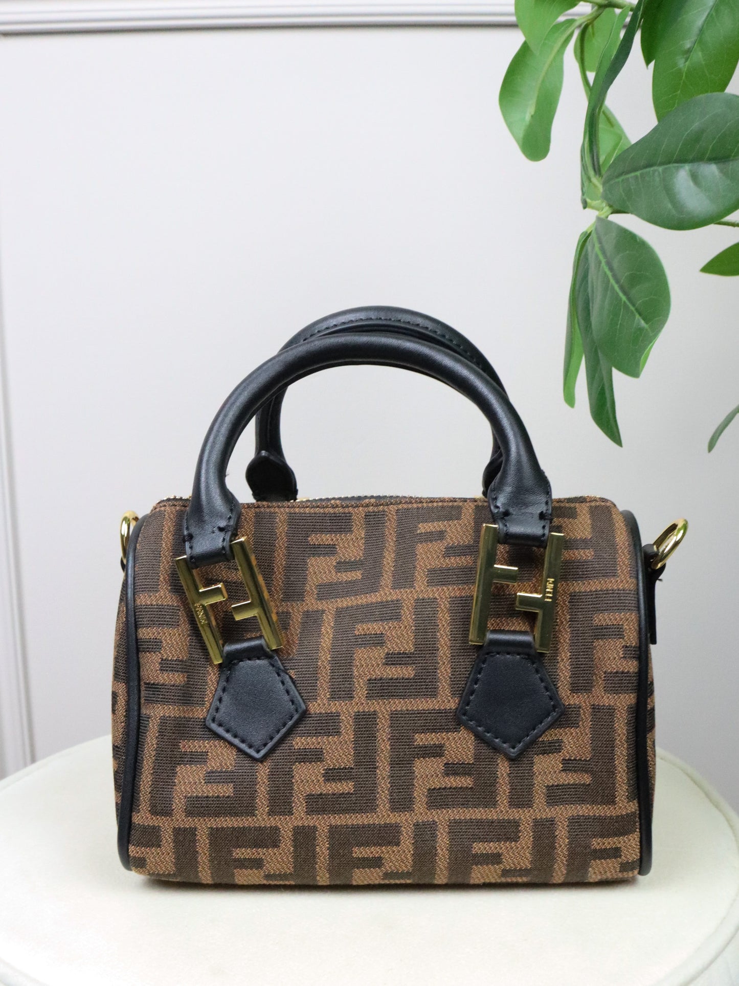 FENDI Borsa Zucca FF Mini Boston