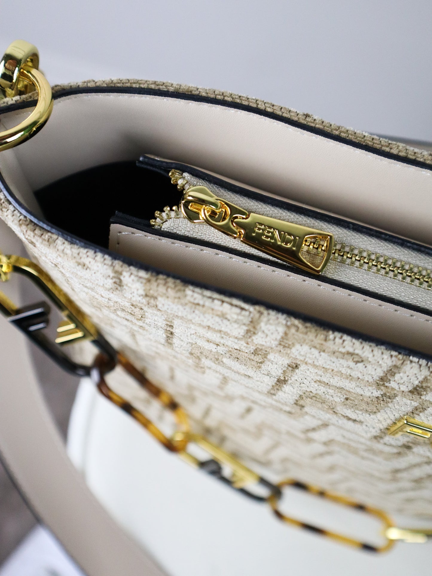 FENDI Borsa a mano Fendi O'Lock beige