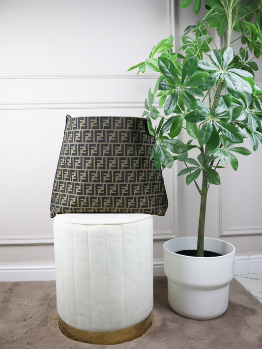 FENDI Borsa a spalla in tela con motivo Zucca XX secolo