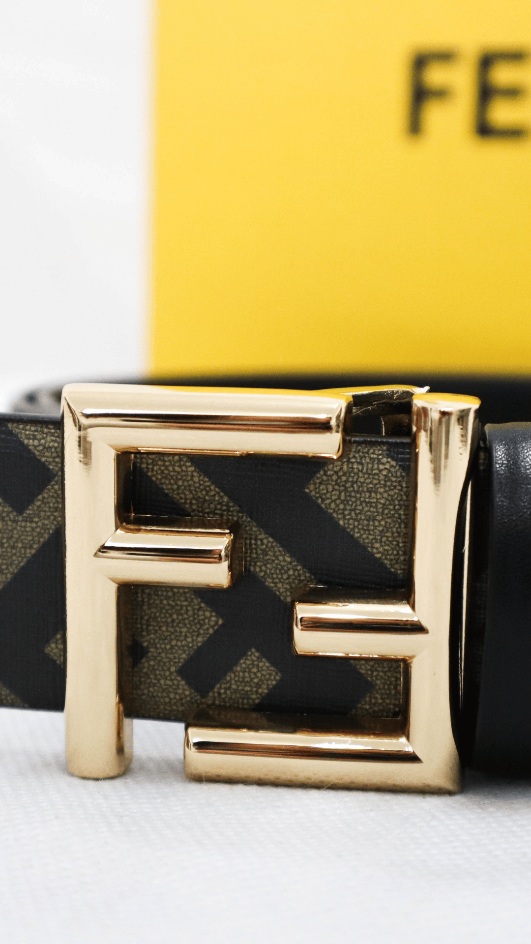 FENDI Cintura reversibile Squared FF